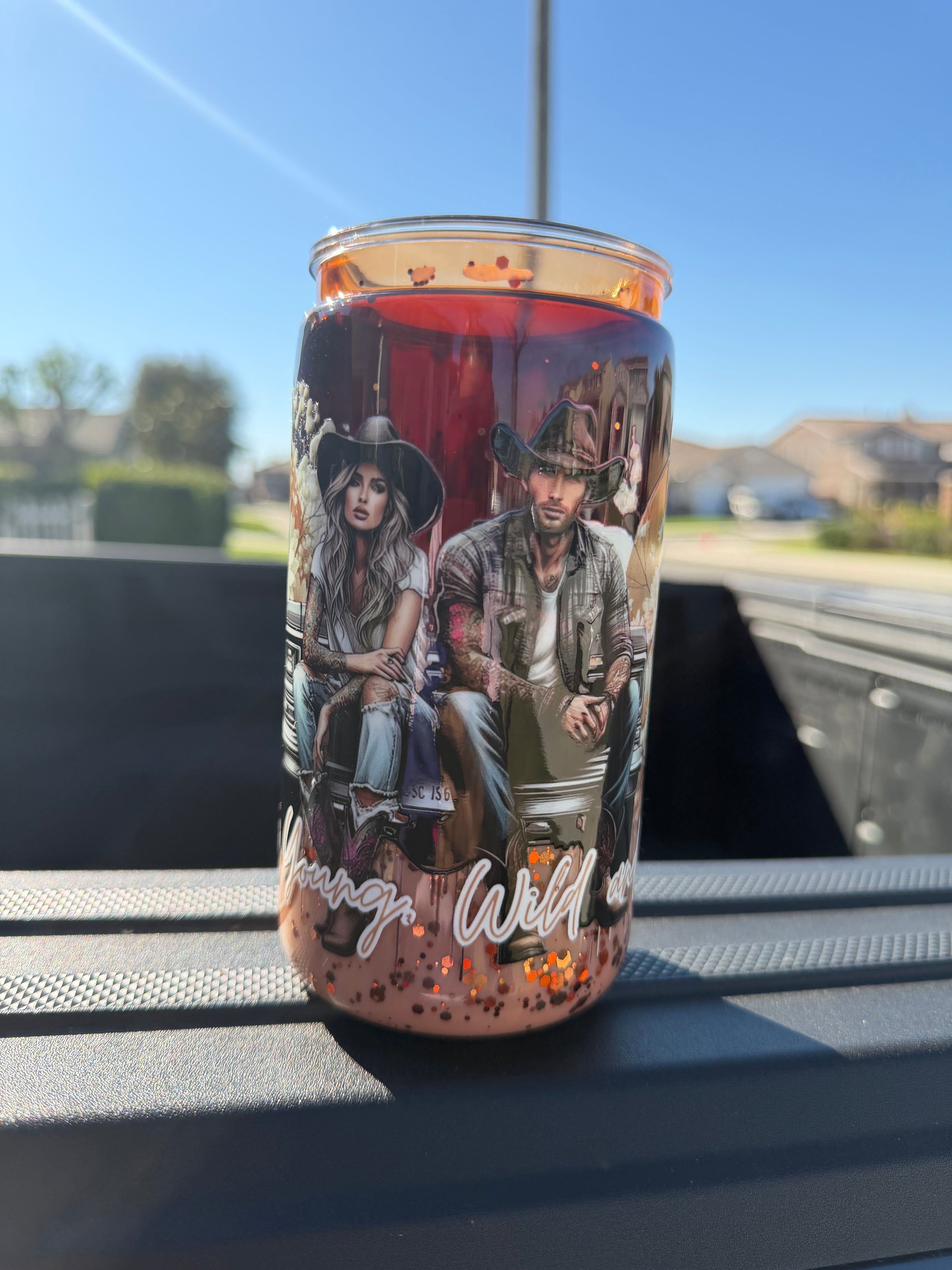 Custom Glitter Snow Globe Tumbler - Personalized Cup Pinky’s Custom Design